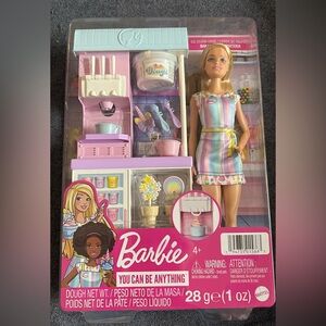 Barbie “You Can Be Anything” Ice Cream Shop Playset with Pink Apron